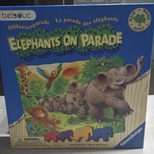 Ravensburger Elephants on Parade Puzzle - Blue, Green, Yellow